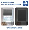 Sekey Wabenplissee ohne Bohren 50x130cm Doppelplissee  Grau Produktbild-Vorschau 3