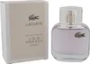 Lacoste L.12.12 Pour Elle Elegant in transparentem Flakon mit hellviolettem Duft und passender, beigefarbener Box mit Krokodil-Logo. Produktbild-Vorschau