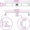 vidaXL Sprchový odtok 2 v 1 s 360° sifónom čierny 70 cm Náhľad obrázku produktu 8