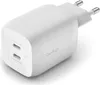 A white Belkin dual USB-C PD charger with two ports. Náhľad obrázku produktu