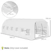 Outsunny Bâche de Rechange Serre Tunnel 18 m², bâche 6 x 3 Voir les images du produit 5