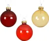 Weihnachtskugeln Glas 6cm 15 Stück - Rot / Gold transparent Produktbild-Vorschau 1