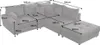 riess-ambiente Ecksofa KENT 220cm hellgrau Cord Couch Produktbild-Vorschau 7