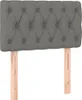 The Living Store LED Kopfteil Dunkelgrau 80x7x78/88 cm Produktbild-Vorschau 4