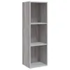 Bücherschrank/TV-Schrank Grau Sonoma 36x30x114 cm Produktbild-Vorschau 1