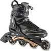 A black and gold inline skate is shown against a white background. Náhľad obrázku produktu