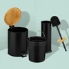 Relaxdays Bad Set, Mülleimer & Klobürste, Kosmetikeimer 5 Produktbild-Vorschau 5