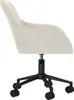 vidaXL Kancelárska stolička Swivel Cream Velvet Náhľad obrázku produktu 4