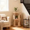 Drehbücherregal 360 Grad drehbar 39x39x67 cm Massivholz Produktbild-Vorschau 3