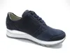 A single navy blue sneaker with a silver wedge heel is shown against a white background. Náhľad obrázku produktu