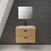 Meuble salle de bain 60 cm suspendu 2 tiroirs finition Bois Voir les images du produit 2