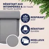 CASARIA® 4x Chaises de jardin pliantes Gris en aluminium Voir les images du produit 5