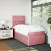 Boxspringbett mit Matratze Rosa 90x200 cm Samt Produktbild-Vorschau 5