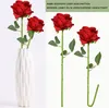 12 Stück Rot Künstliche Rosen, Künstliche Flanellblumen, Produktbild-Vorschau 3