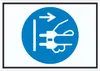 Netzstecker ziehen Symbol Schild A3 Rückseite selbstklebend Produktbild-Vorschau 1