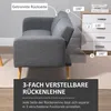 HOMCOM Schlafsofa Klappsofa 2-Sitzer Stoffsofa Bettsofa Produktbild-Vorschau 5