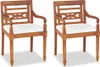 Two wooden chairs with white cushions are shown against a white background. Náhled obrázku produktu