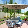 Sonnenschirm 3x3m quadratisch creme Garten Balkon knickbar Produktbild-Vorschau 5