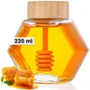 Elegantná nádoba na med 220 ml s bambusovým vekom a Náhľad obrázku produktu 1