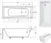 Rechteckige Acrylbadewanne BESCO 120x70 Modern + Siphon Produktbild-Vorschau 3