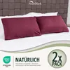 set di 2 copricuscini 100% cotone 40x60 cm rosso bordeaux Anteprima dell’immagine prodotto 6