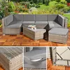 Mucola Lounge Set Polyrattan Meuble de jardin en rotin Voir les images du produit 16