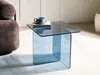 BELIANI Beistelltisch Blau Rauchglas 46 cm Hoch Quadratisch Produktbild-Vorschau 2