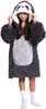 Noxxiez Hoodie Deken - Luiaard - 160 CM Produktbild-Vorschau 1