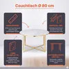 SalesFever Couchtisch 80 cm | Glasplatte foliert in Produktbild-Vorschau 3