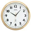 AMS 5963 Horloge murale radio analogique laiton doré ronde Voir les images du produit 2