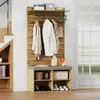 A hallway furniture set with a bench, coat rack, and shelves, styled in a home entryway. Anteprima dell’immagine prodotto