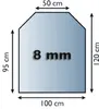 Glasbodenplatte, Bodenschutzplatte, Glasvorlegeplatte, 8mm, Produktbild-Vorschau 3