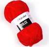 A ball of red yarn with a label. Podgląd zdjęcia produktu