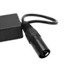 A close-up view of a black adapter cable with a 5-pin connector, attached to a small black box. Voir les images du produit
