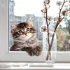 GKA Fenstergucker Fensterbild süße Katze Fenster Aufkleber Produktbild-Vorschau 1