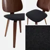 Set 2 sedie in legno e tessuto bouclé, Nero Anteprima dell’immagine prodotto 2