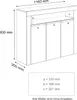 SONNI Kommode Sideboard Weiß Hochglanz mit LED Beleuchtung Produktbild-Vorschau 7