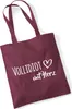 Huuraa Jutebeutel Vollidiot mit Herz 10 Liter Burgundy Produktbild-Vorschau 1