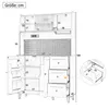 Flieks Küche Hochschrank mit Ladefunktion, Küchenbuffet Produktbild-Vorschau 6