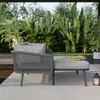5-tlg. Gartenlounge Sitzgruppe Sonnenliege Set verzinkter Produktbild-Vorschau 4