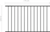 vidaXL Panel ogrodzeniowy Stal malowana proszkowo 1.7x1 m Podgląd zdjęcia produktu 6