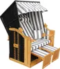 XL Strandkorb Volllieger Liegekorb Binz 302 Natur Grau Weiß Produktbild-Vorschau 6