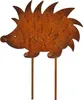 Rost Gartenstecker Igel 30 cm Edelrost Gartendeko Metall Produktbild-Vorschau 1