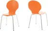 Two orange chairs are shown against a white background. Produktbild-Vorschau