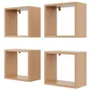 Set mit 4 Wandregalen Cube in Wenge – Moderne Hängeregale Produktbild-Vorschau 3