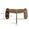 A wooden coffee table with dimensions indicated by measurement lines and text. Voir les images du produit