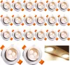 Jayseuw 20x LED luce da incasso 3W orientabile soffitto Anteprima dell’immagine prodotto 1
