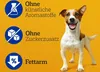 A happy dog is shown next to text highlighting product features. Produktbild-Vorschau