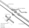 Collana uomo in acciaio inox argento/oro/nero a strati 60cm Anteprima dell’immagine prodotto 3