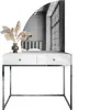 QUINNIE GLAMOUR Schminktisch mit LED Spiegel Chrom / Weiß Produktbild-Vorschau 4
